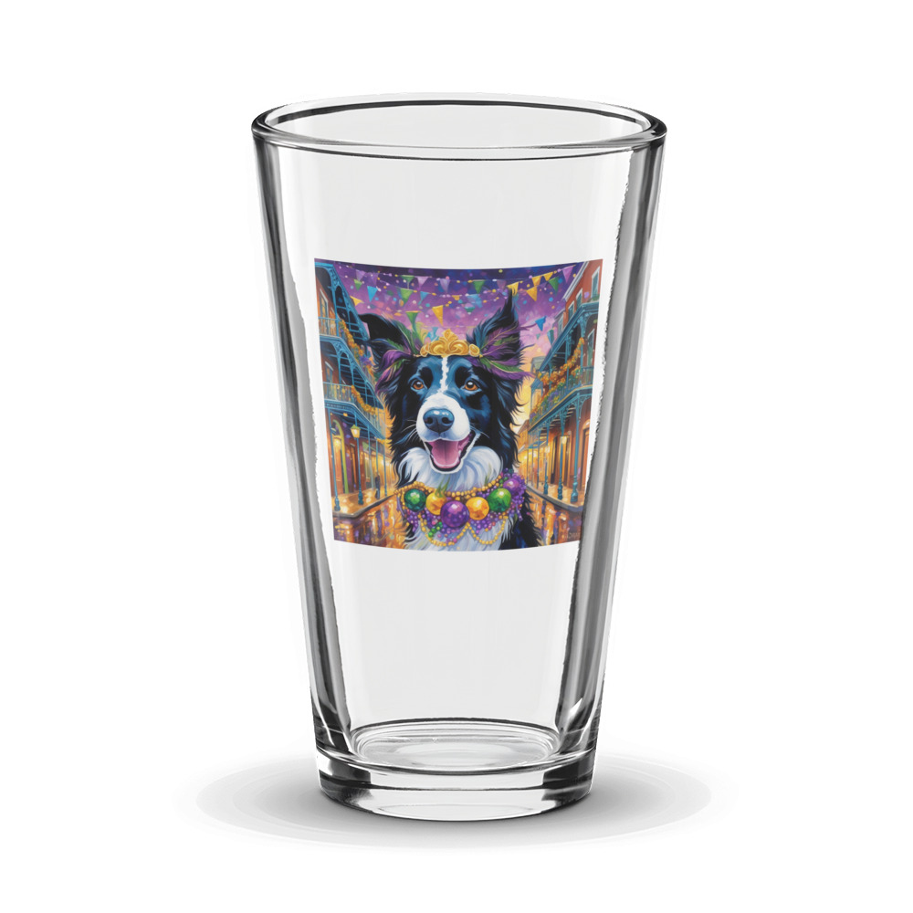 PugMug Custom Border Collie Glass Tumbler