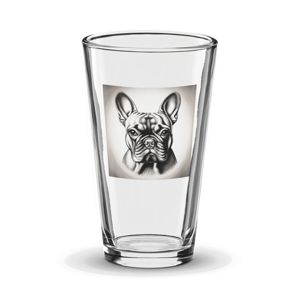 PugMug Custom Tan French Bulldog Glass Tumbler