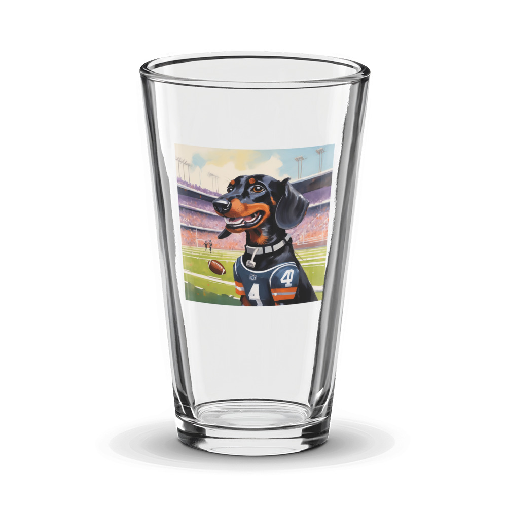 PugMug Custom Black Dachshund Glass Tumbler