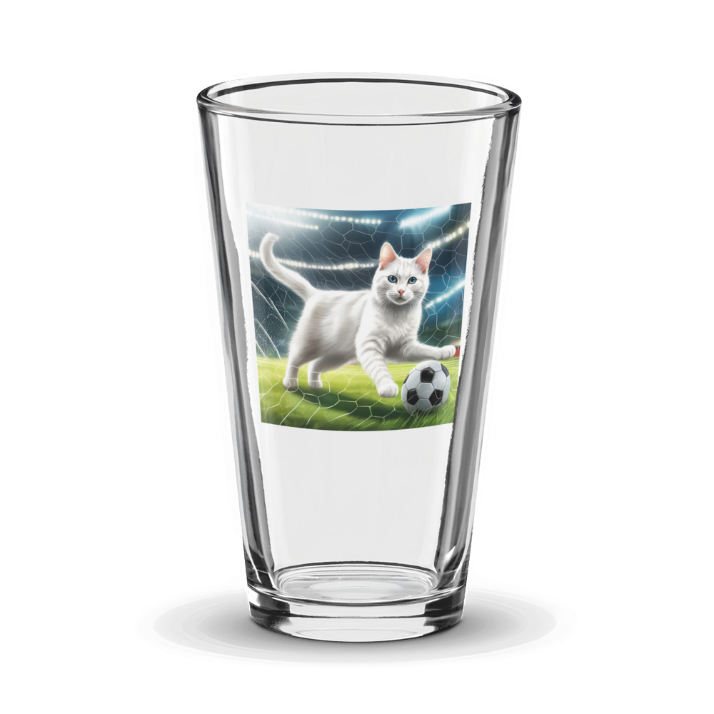 PugMug Custom White Companion Cat Glass Tumbler