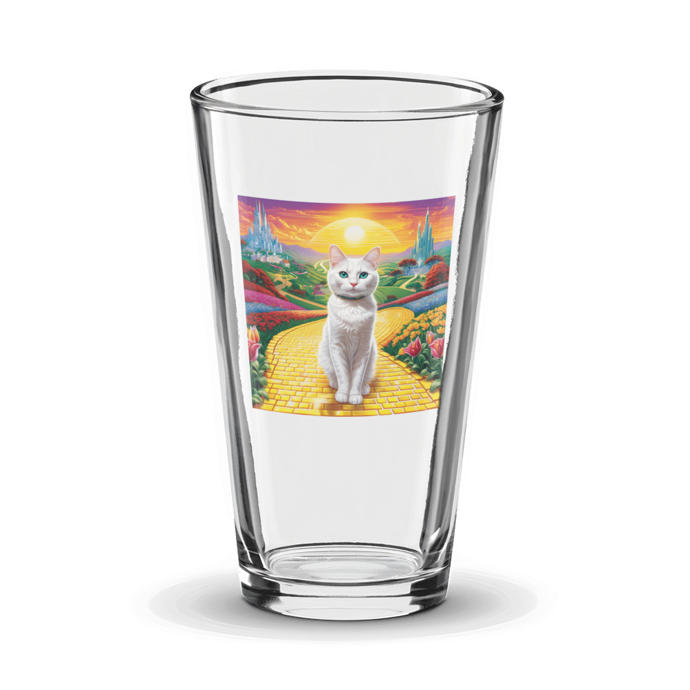 PugMug Custom White Companion Cat Glass Tumbler
