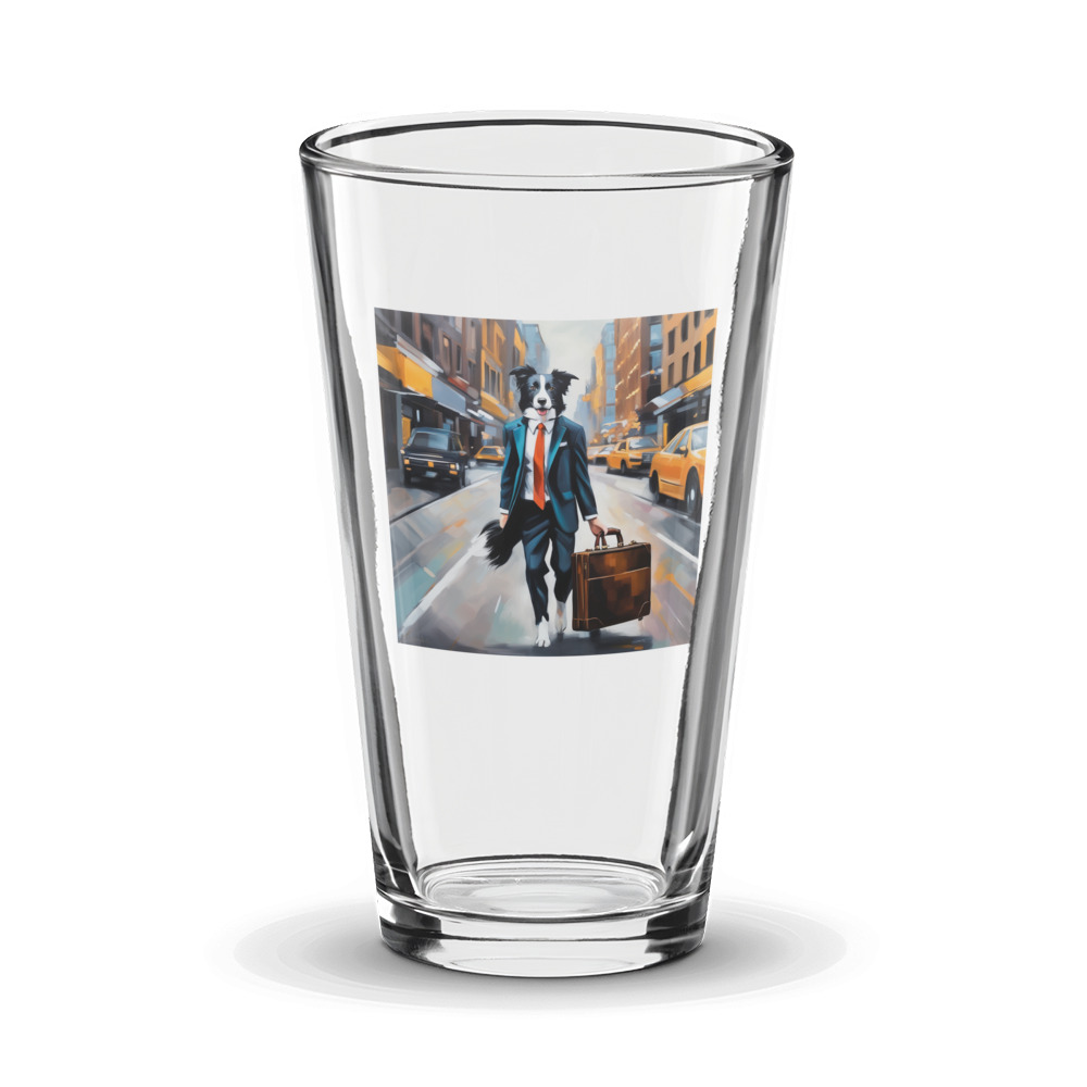 PugMug Custom Border Collie Glass Tumbler