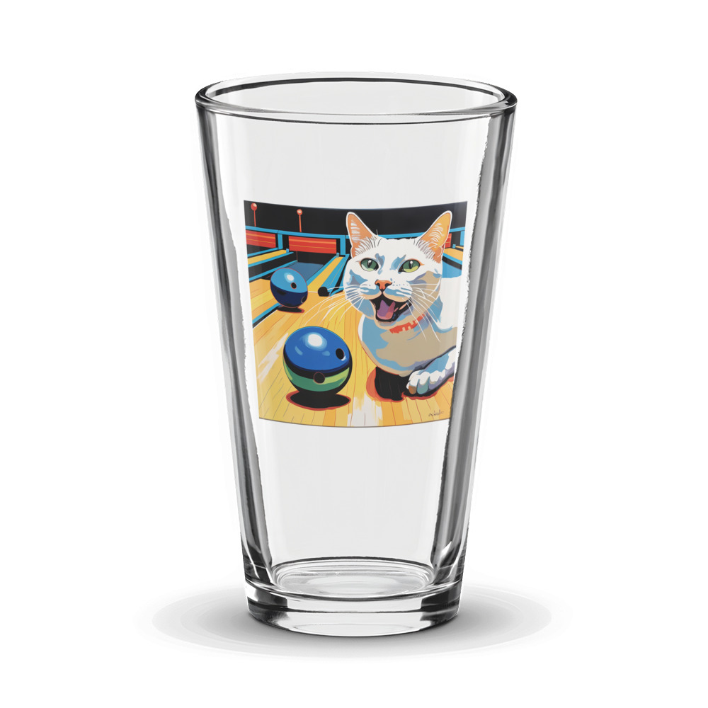 PugMug Custom White Companion Cat Glass Tumbler