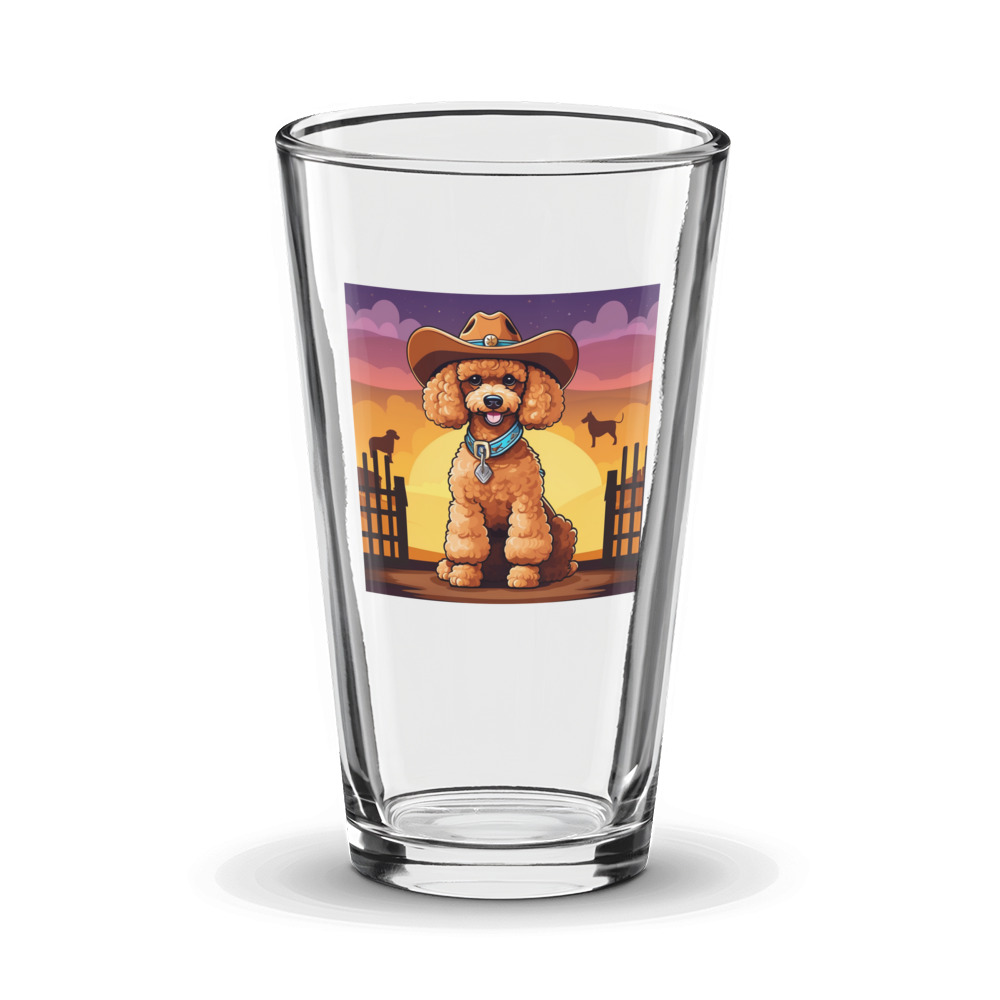PugMug Custom Tan Poodle Glass Tumbler