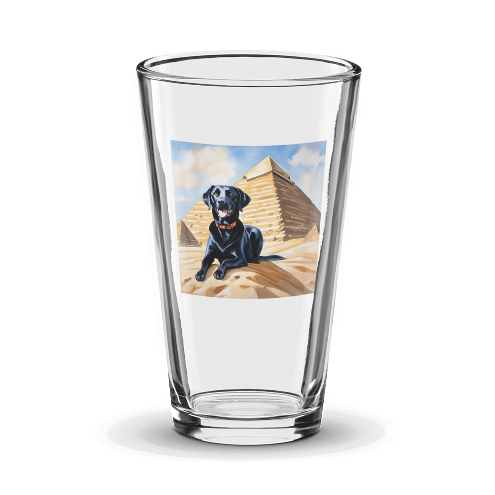PugMug Custom Black Labrador Retriever Glass Tumbler
