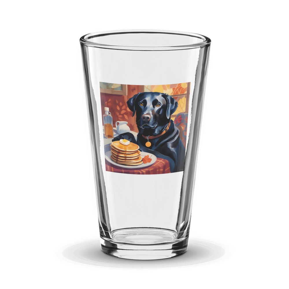 PugMug Custom Black Labrador Retriever Glass Tumbler