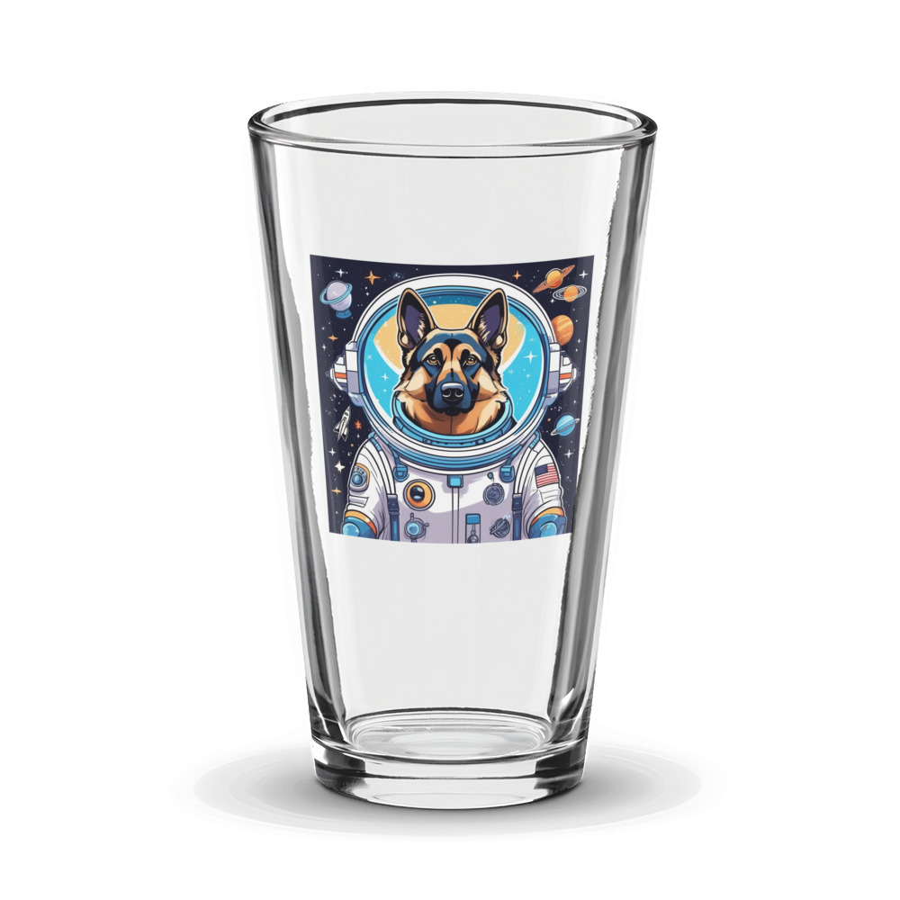 PugMug Custom German Shepherd Dog Glass Tumbler