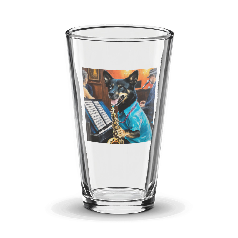 PugMug Custom Blue Glass Tumbler