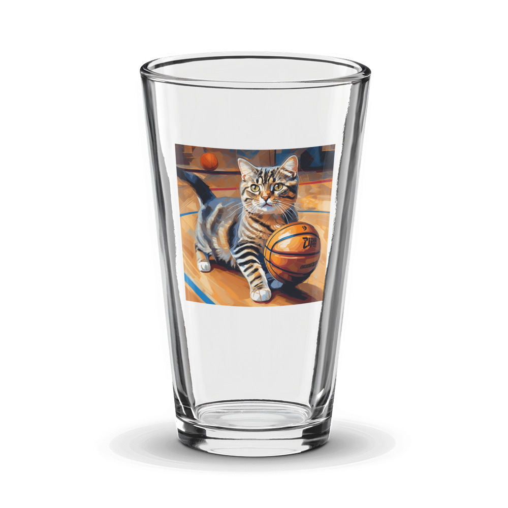 PugMug Custom Tabby Scottish Fold Cat Glass Tumbler