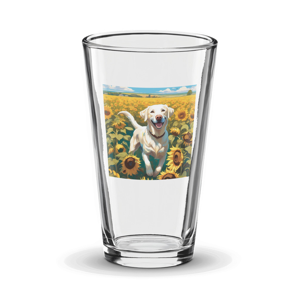 PugMug Custom White Labrador Retriever Glass Tumbler