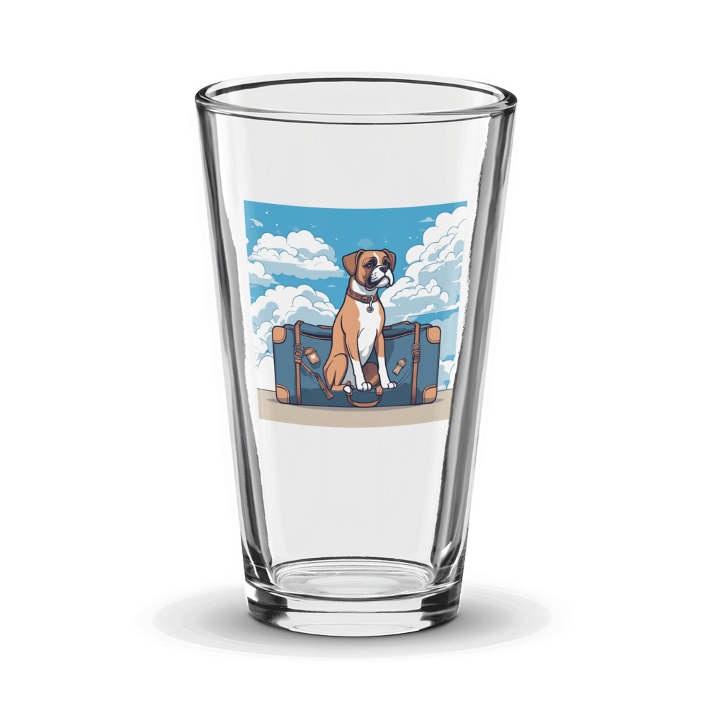 PugMug Custom Boxer Dog Glass Tumbler
