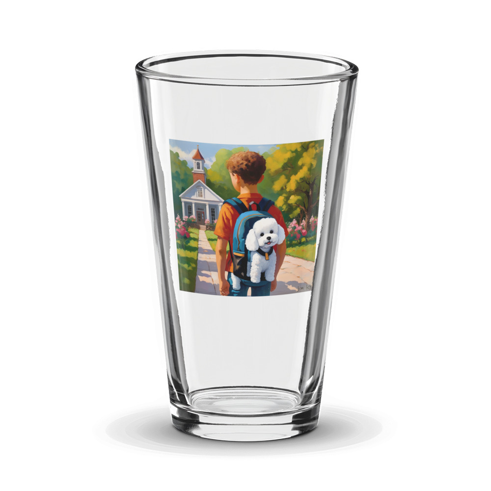 PugMug Custom Bichons Frise Glass Tumbler