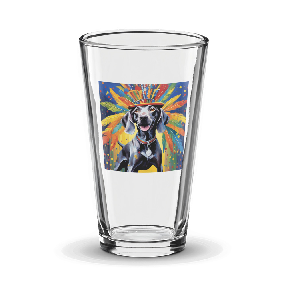 PugMug Custom Weimaraner Glass Tumbler