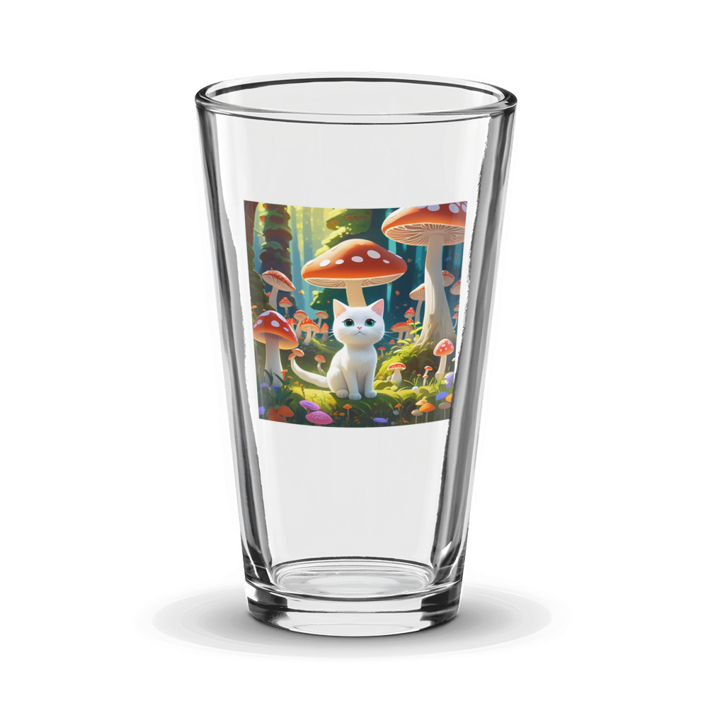 PugMug Custom White Companion Cat Glass Tumbler