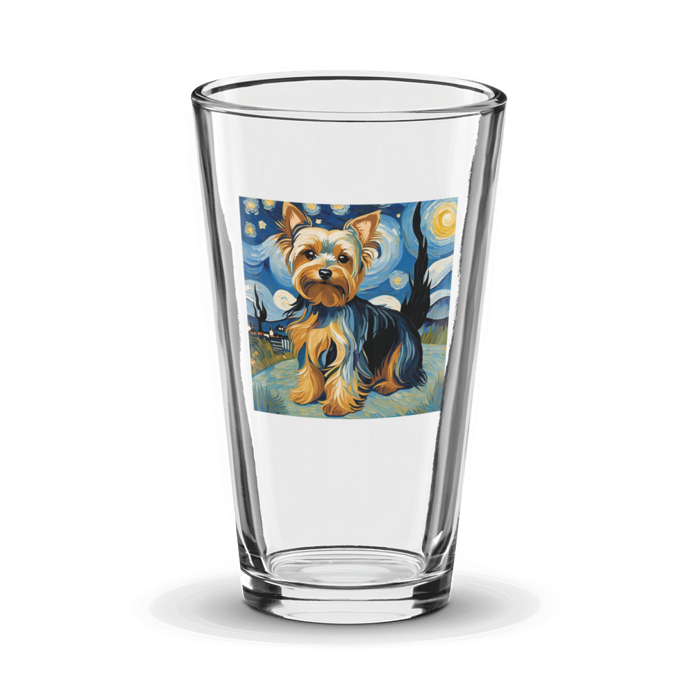 PugMug Custom Yorkshire Terrier Glass Tumbler