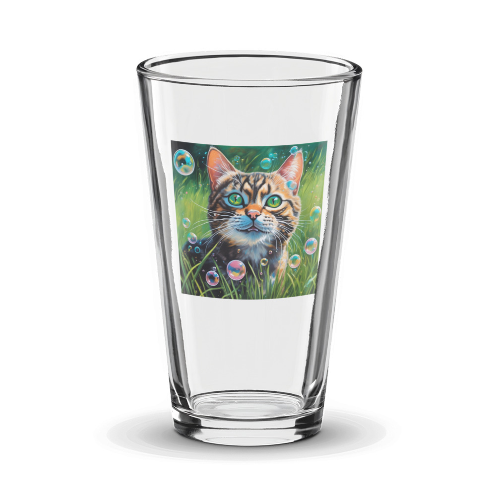PugMug Custom Tabby Exotic Cat Glass Tumbler