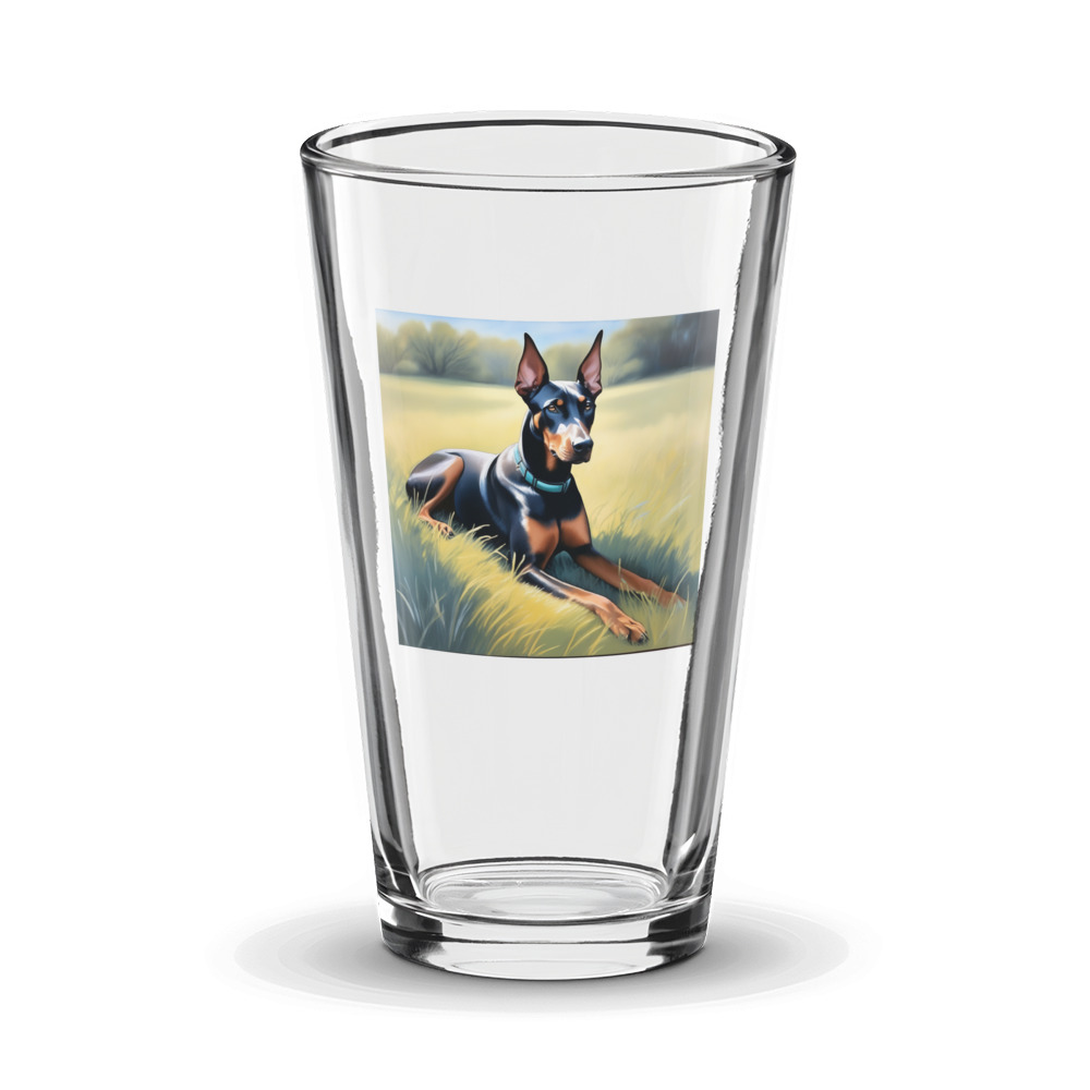 PugMug Custom Doberman Pinscher Glass Tumbler