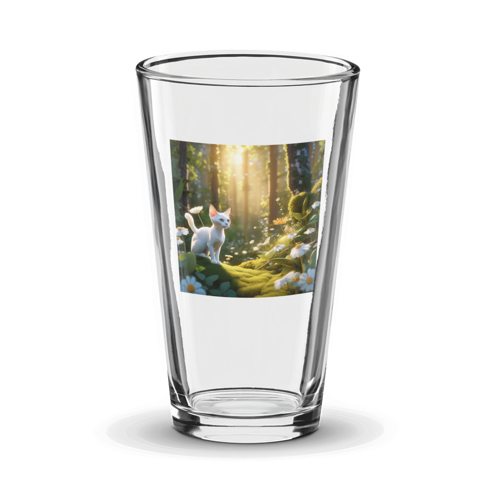 PugMug Custom White Devon Rex Cat Glass Tumbler