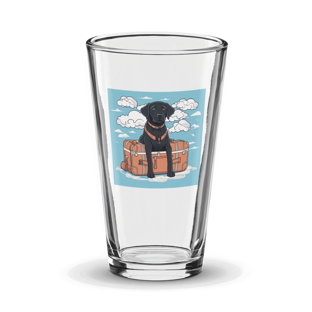 PugMug Custom Black Labrador Retriever Glass Tumbler