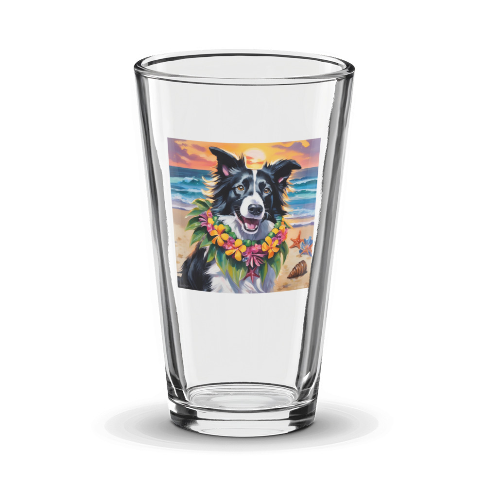 PugMug Custom Border Collie Glass Tumbler