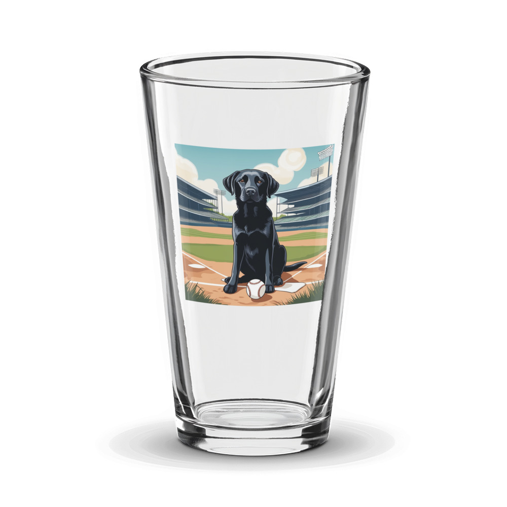 PugMug Custom Black Labrador Retriever Glass Tumbler