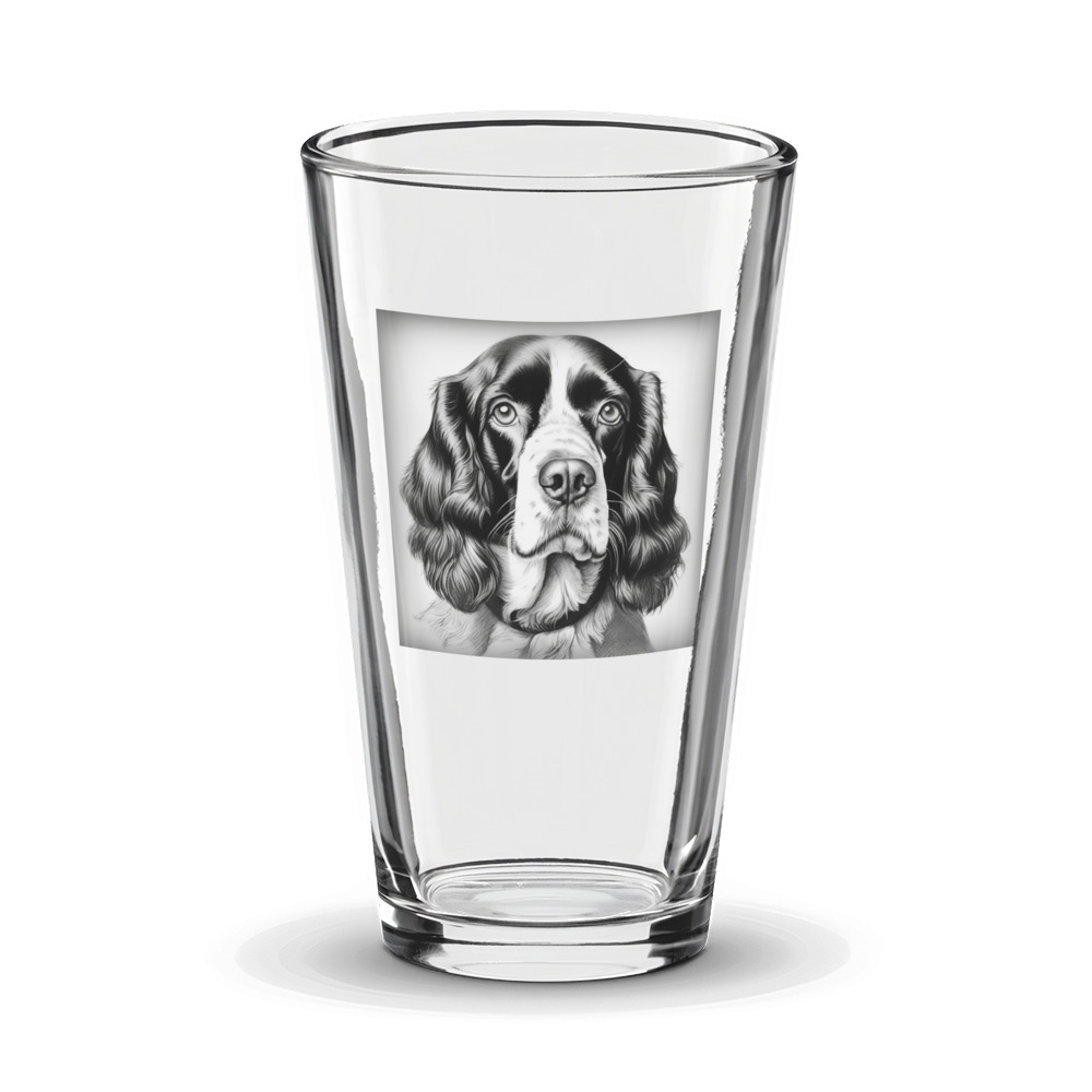 PugMug Custom English Springer Spaniel Glass Tumbler