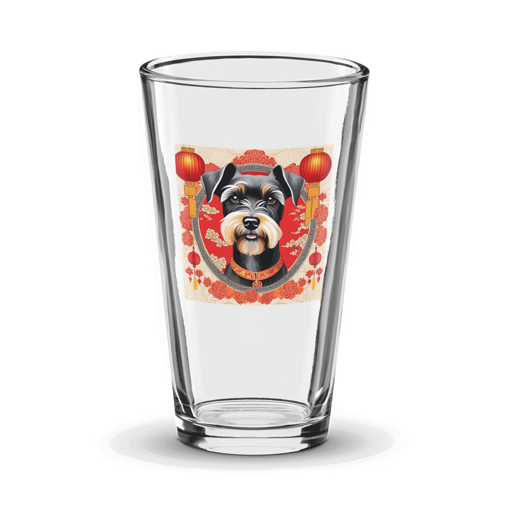 PugMug Custom Miniature Schnauzer Glass Tumbler