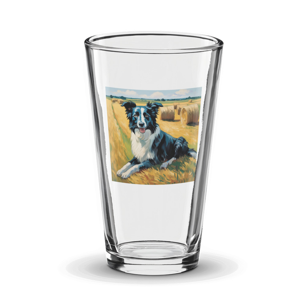 PugMug Custom Border Collie Glass Tumbler