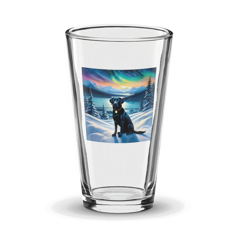 PugMug Custom Black Labrador Retriever Glass Tumbler