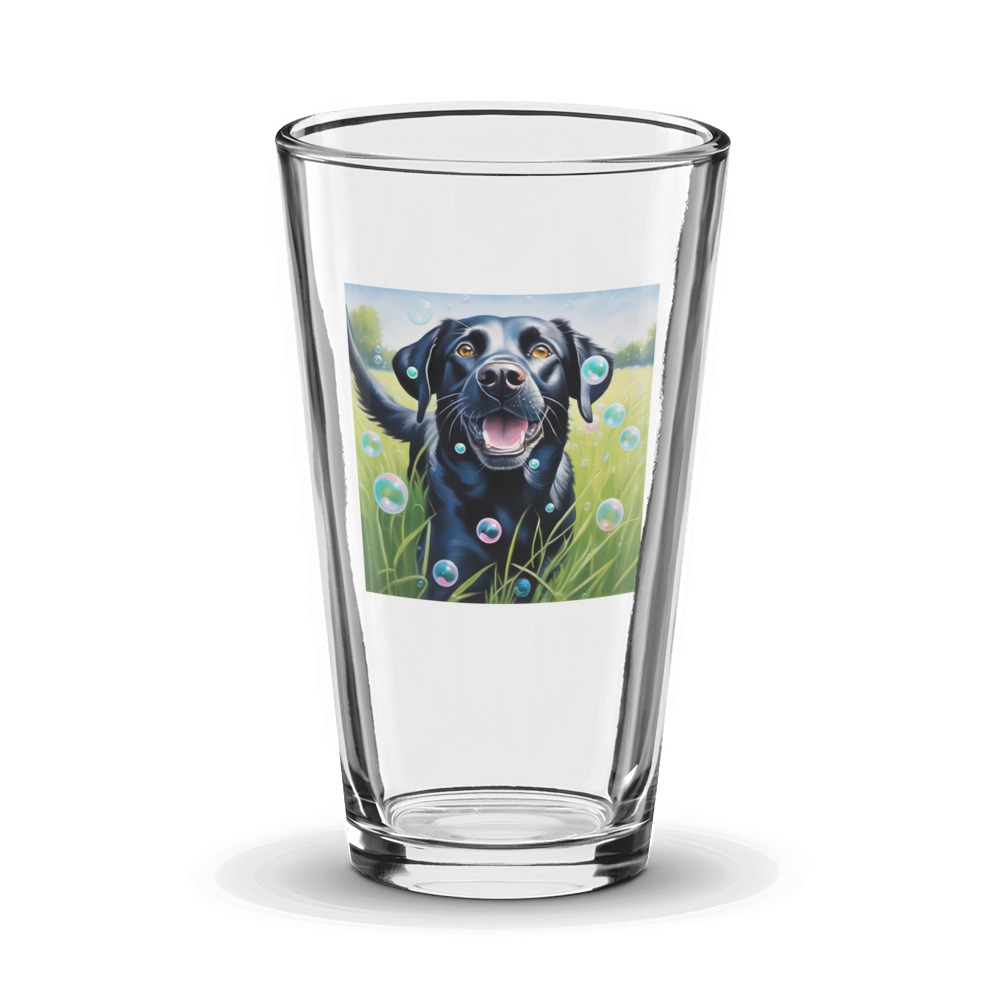 PugMug Custom Black Labrador Retriever Glass Tumbler