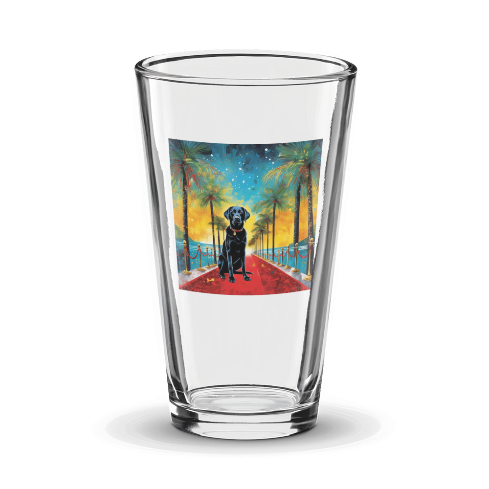 PugMug Custom Black Labrador Retriever Glass Tumbler