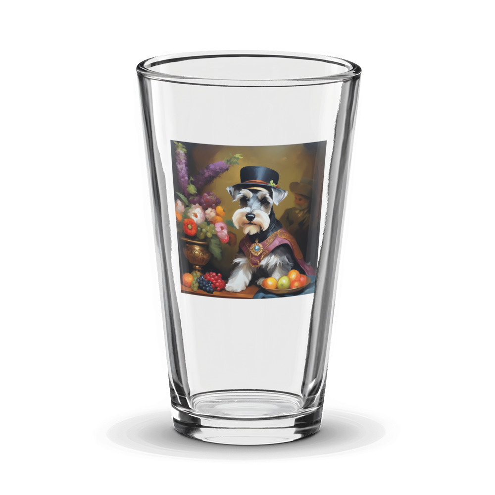 PugMug Custom Miniature Schnauzer Glass Tumbler