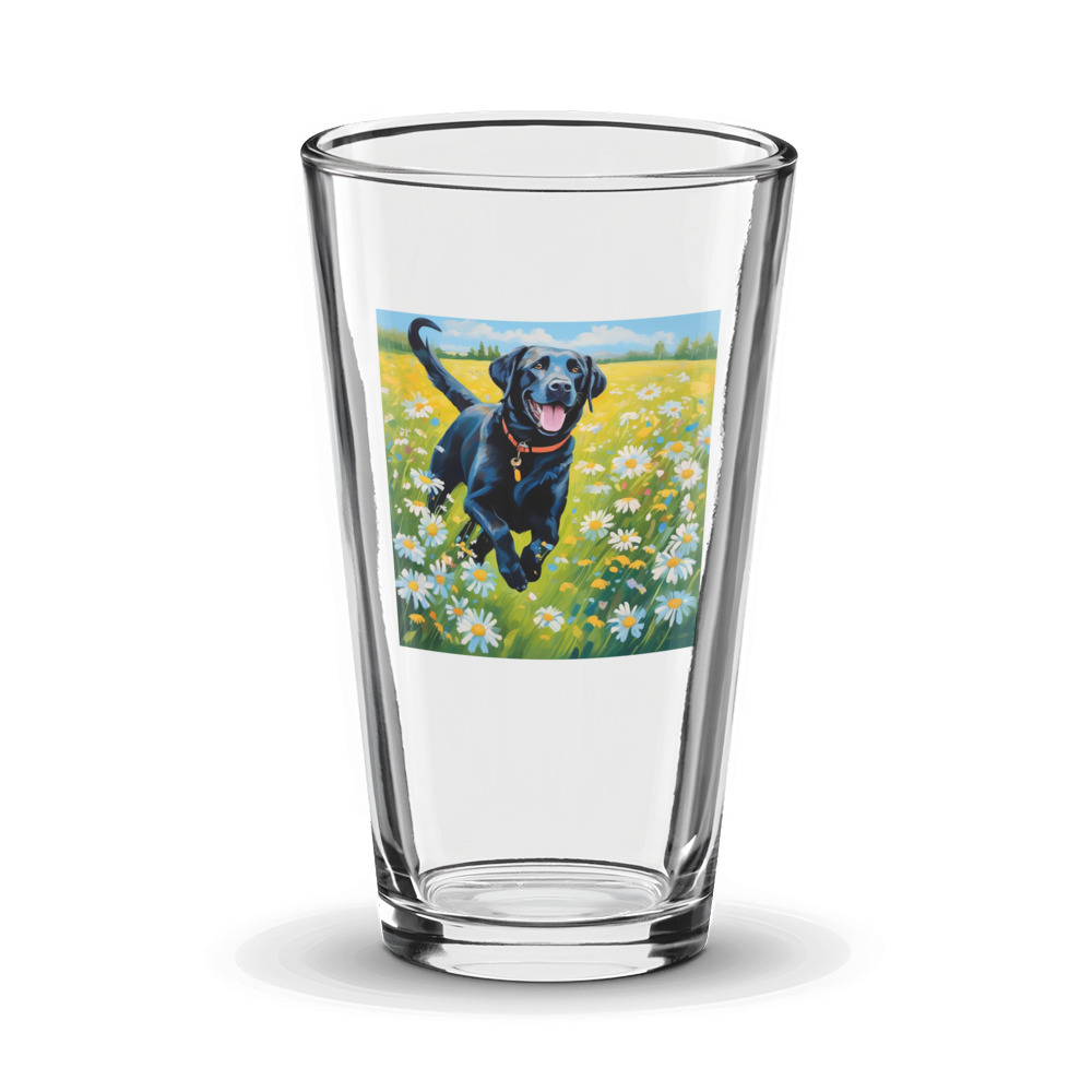 PugMug Custom Black Labrador Retriever Glass Tumbler