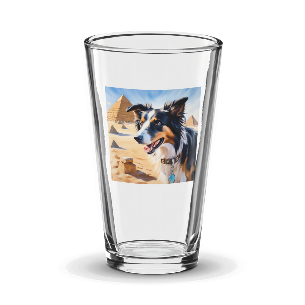 PugMug Custom Border Collie Glass Tumbler