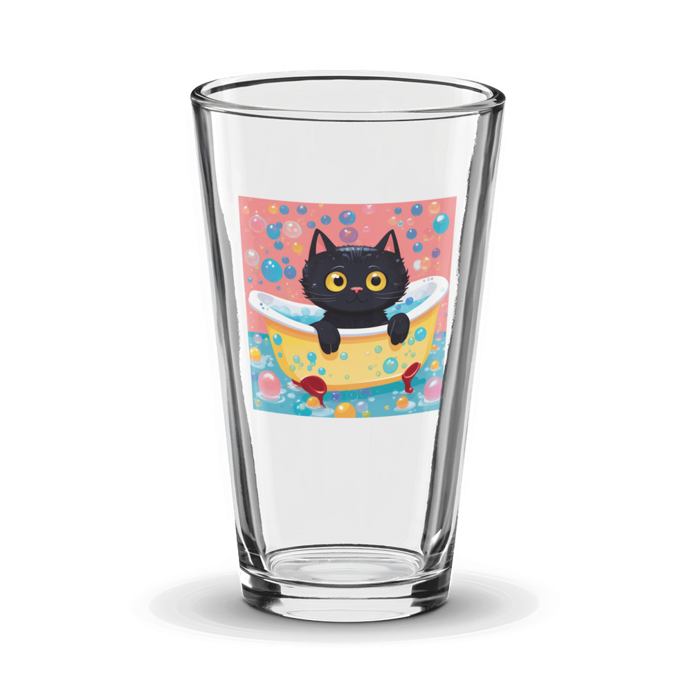 PugMug Custom Black Exotic Cat Glass Tumbler
