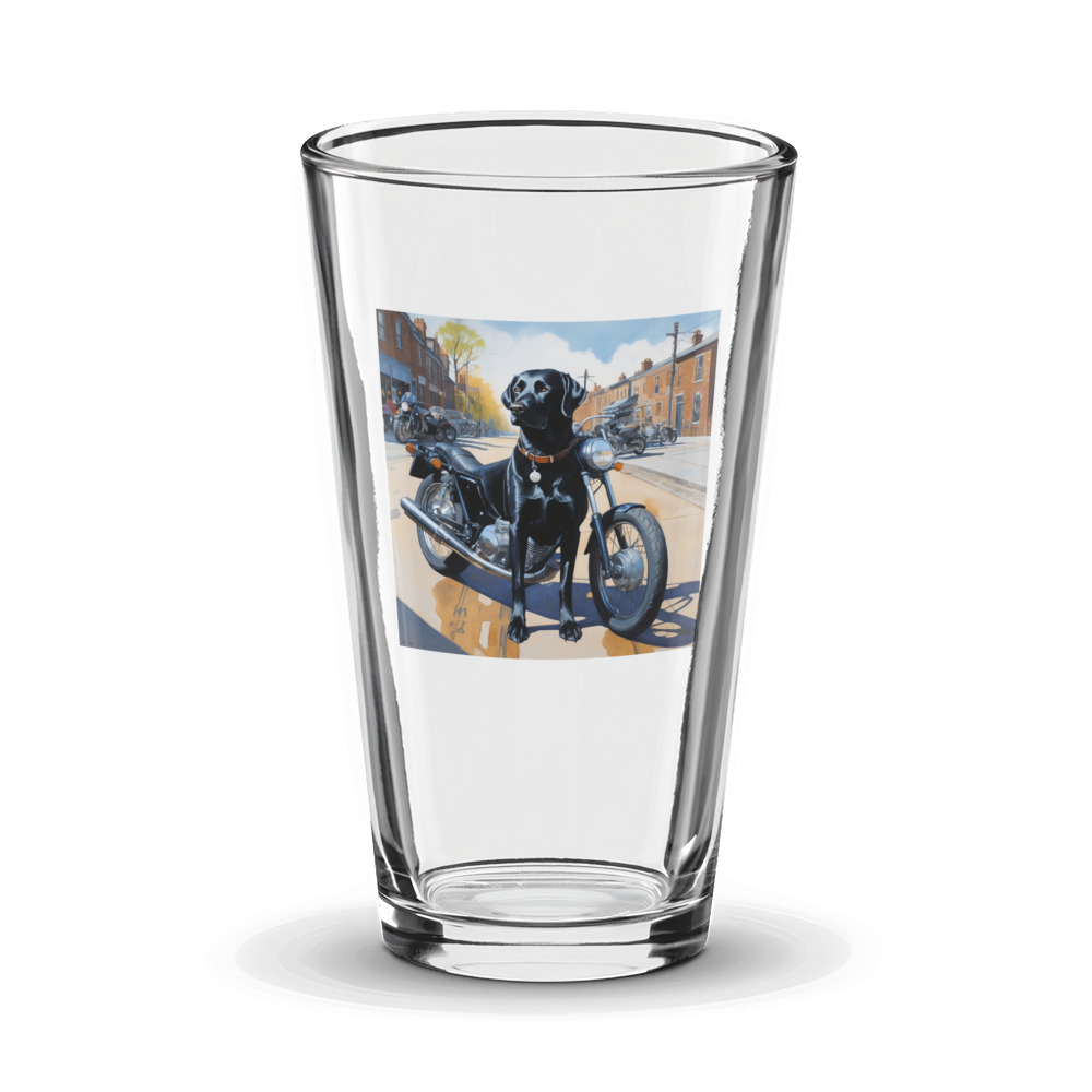 PugMug Custom Black Labrador Retriever Glass Tumbler