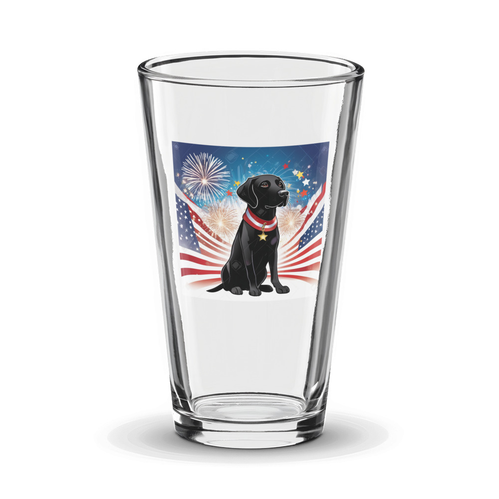PugMug Custom Black Labrador Retriever Glass Tumbler