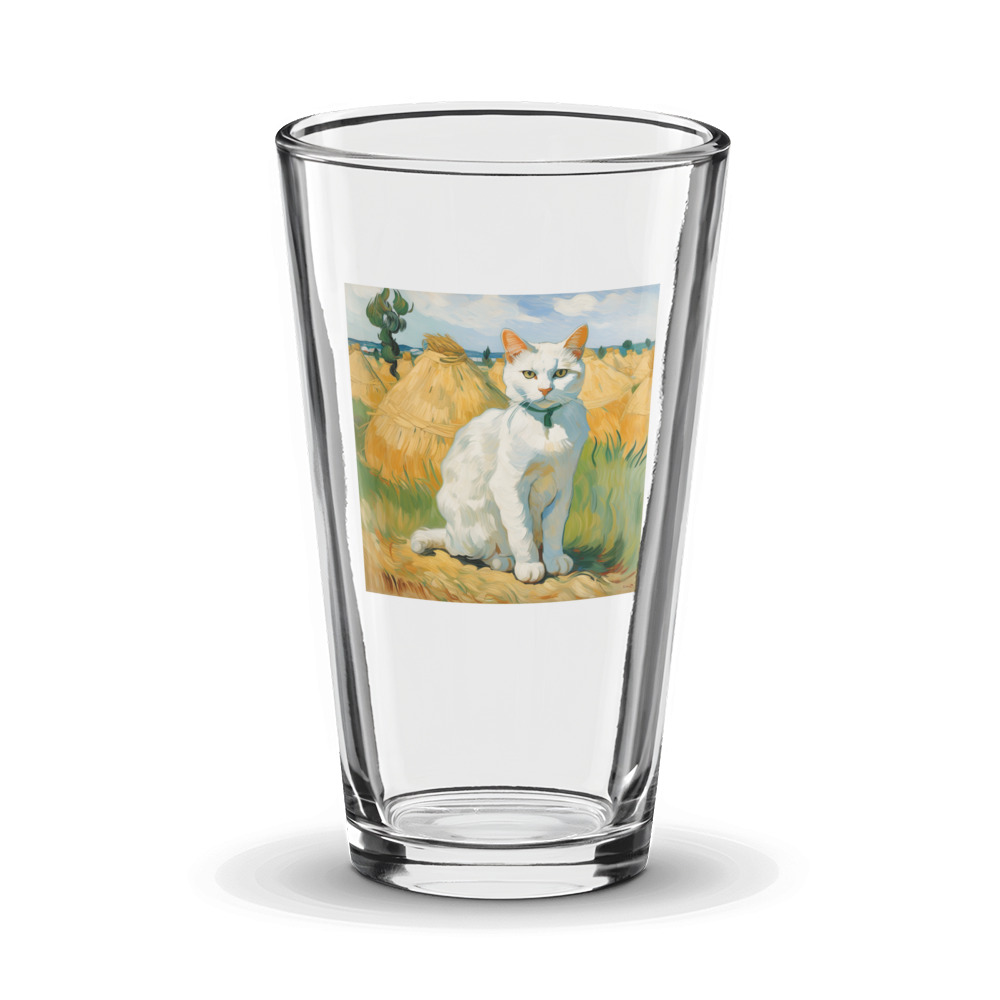 PugMug Custom White Companion Cat Glass Tumbler