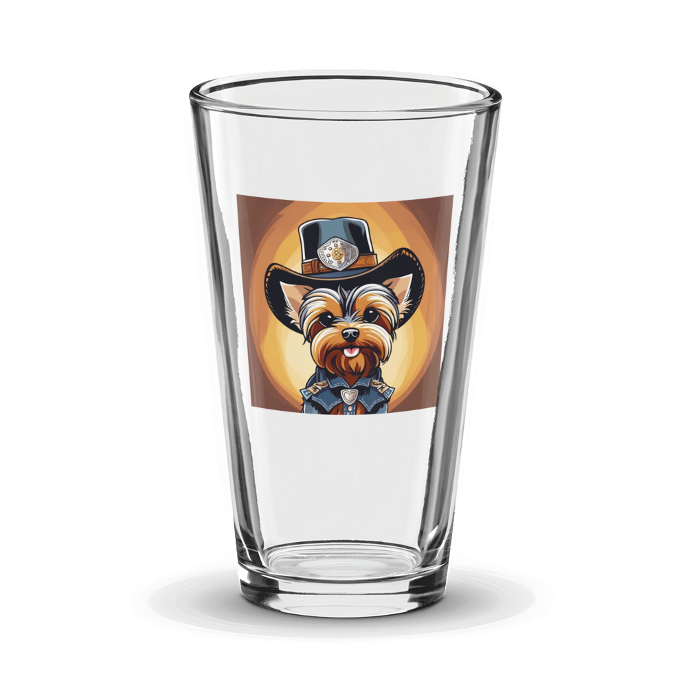 PugMug Custom Yorkshire Terrier Glass Tumbler