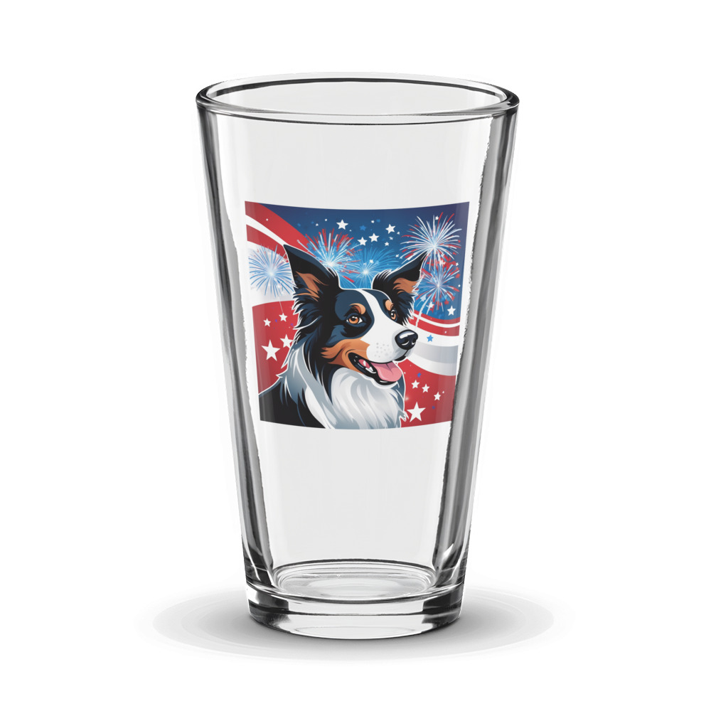 PugMug Custom Border Collie Glass Tumbler
