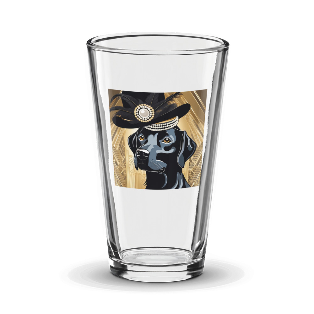 PugMug Custom Black Labrador Retriever Glass Tumbler