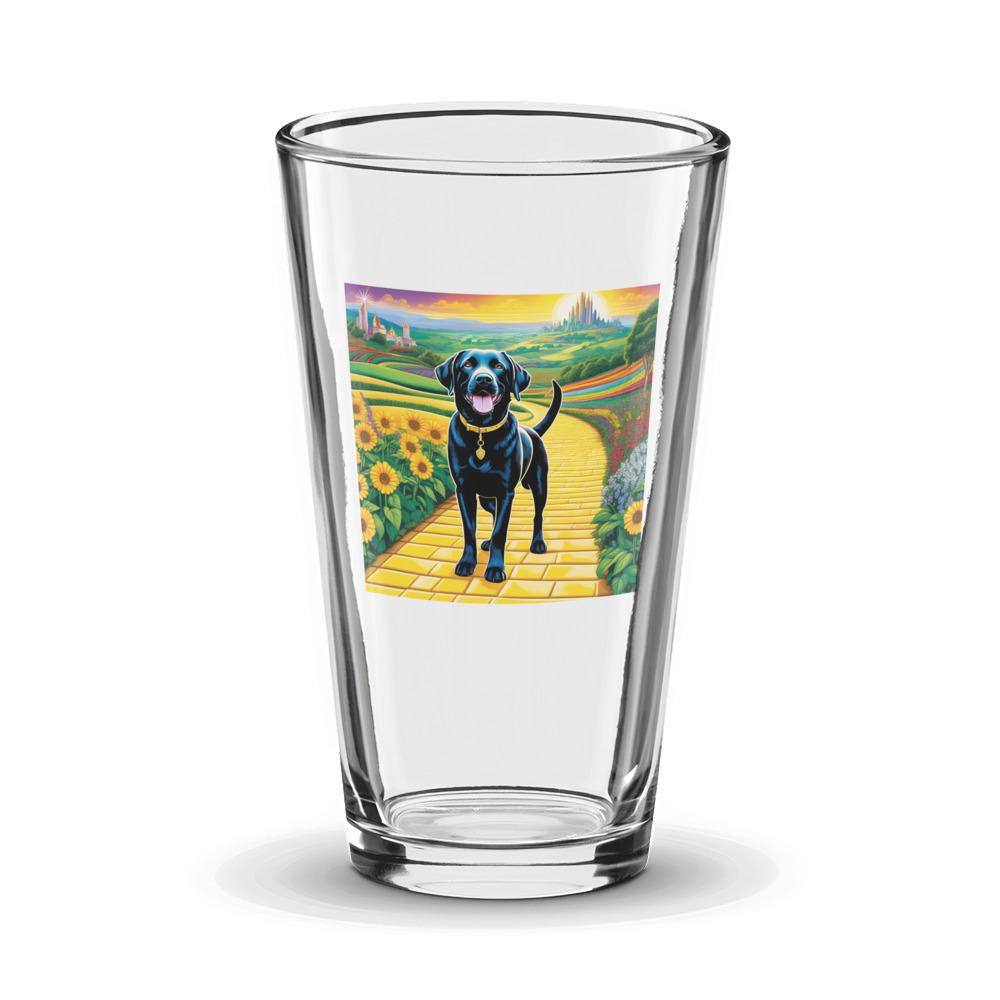 PugMug Custom Black Labrador Retriever Glass Tumbler