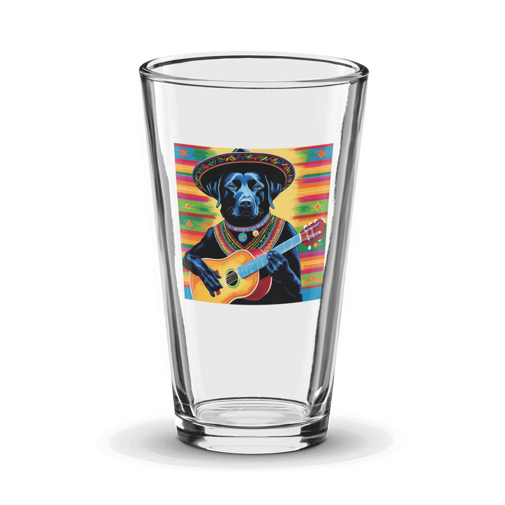 PugMug Custom Black Labrador Retriever Glass Tumbler