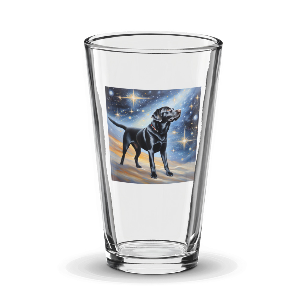 PugMug Custom Black Labrador Retriever Glass Tumbler
