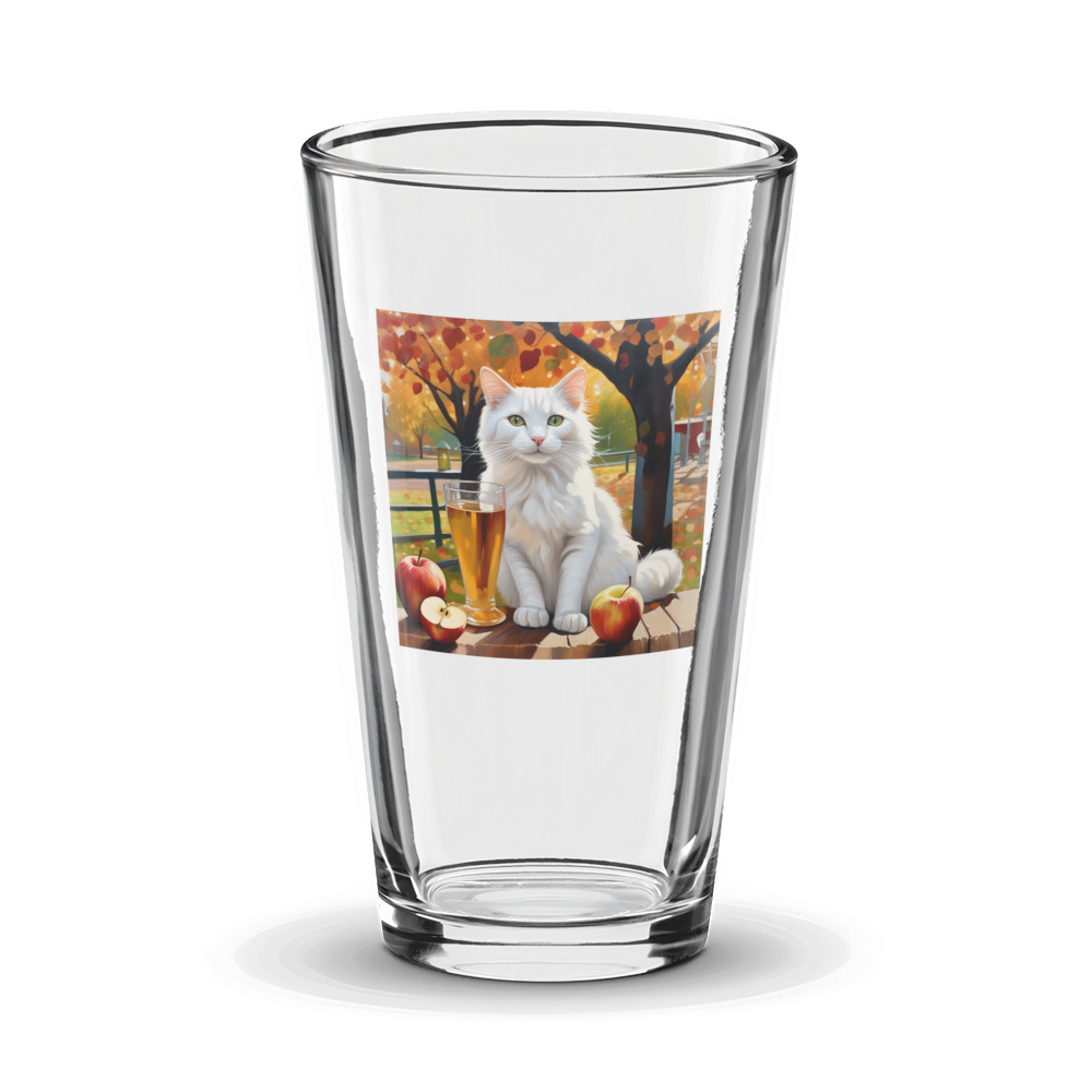 PugMug Custom White Companion Cat Glass Tumbler