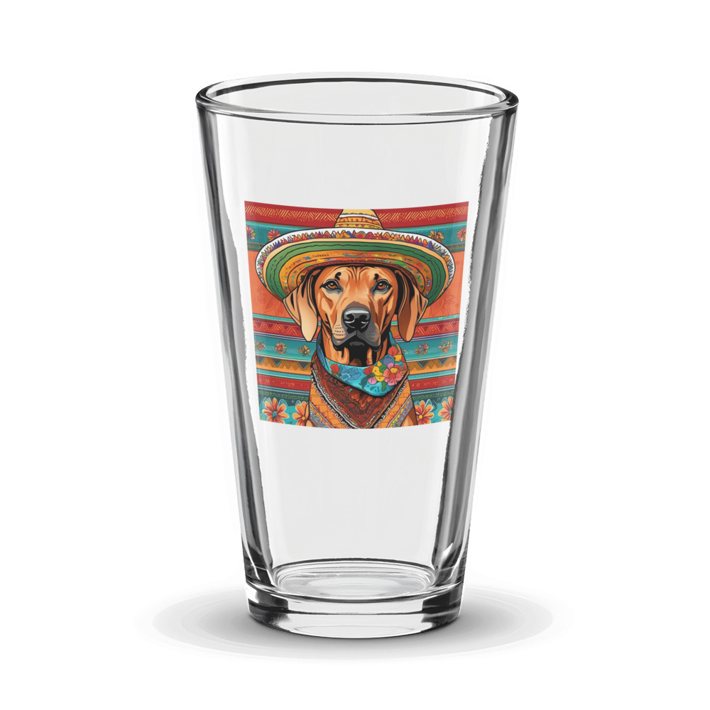 PugMug Custom Rhodesian Ridgeback Glass Tumbler