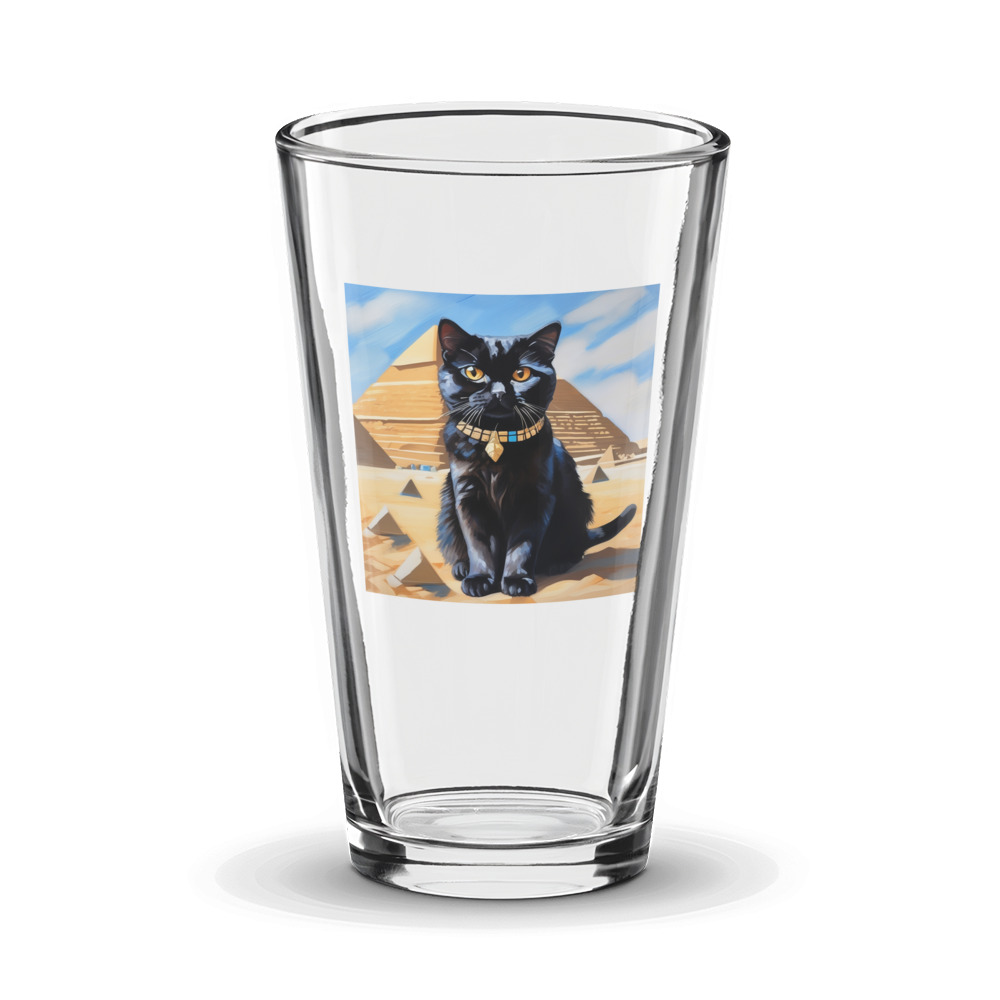 PugMug Custom Black Scottish Fold Cat Glass Tumbler
