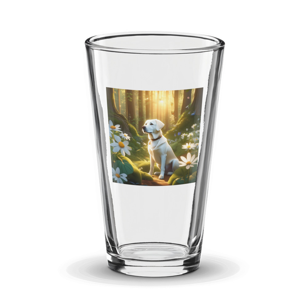 PugMug Custom White Labrador Retriever Glass Tumbler