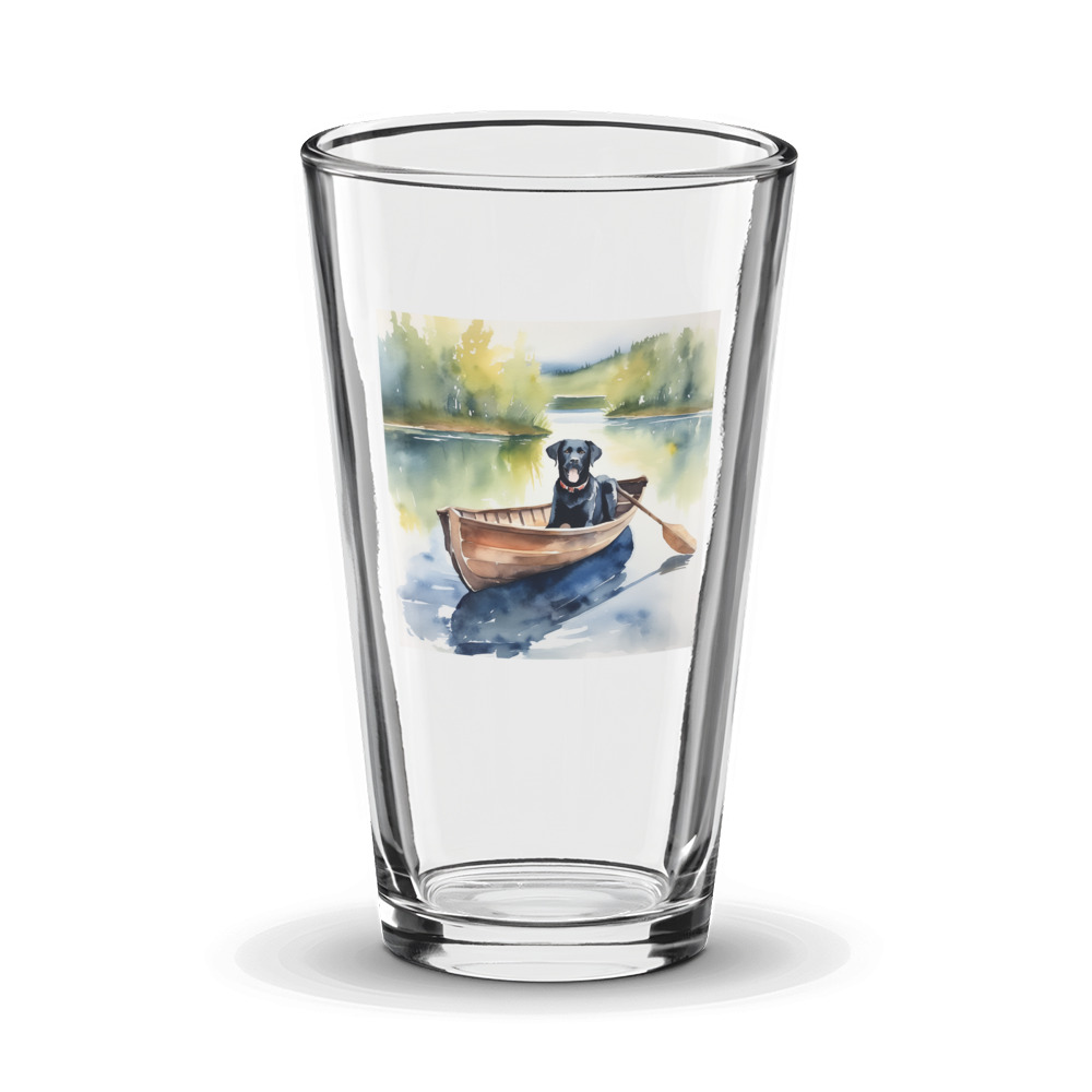 PugMug Custom Black Labrador Retriever Glass Tumbler