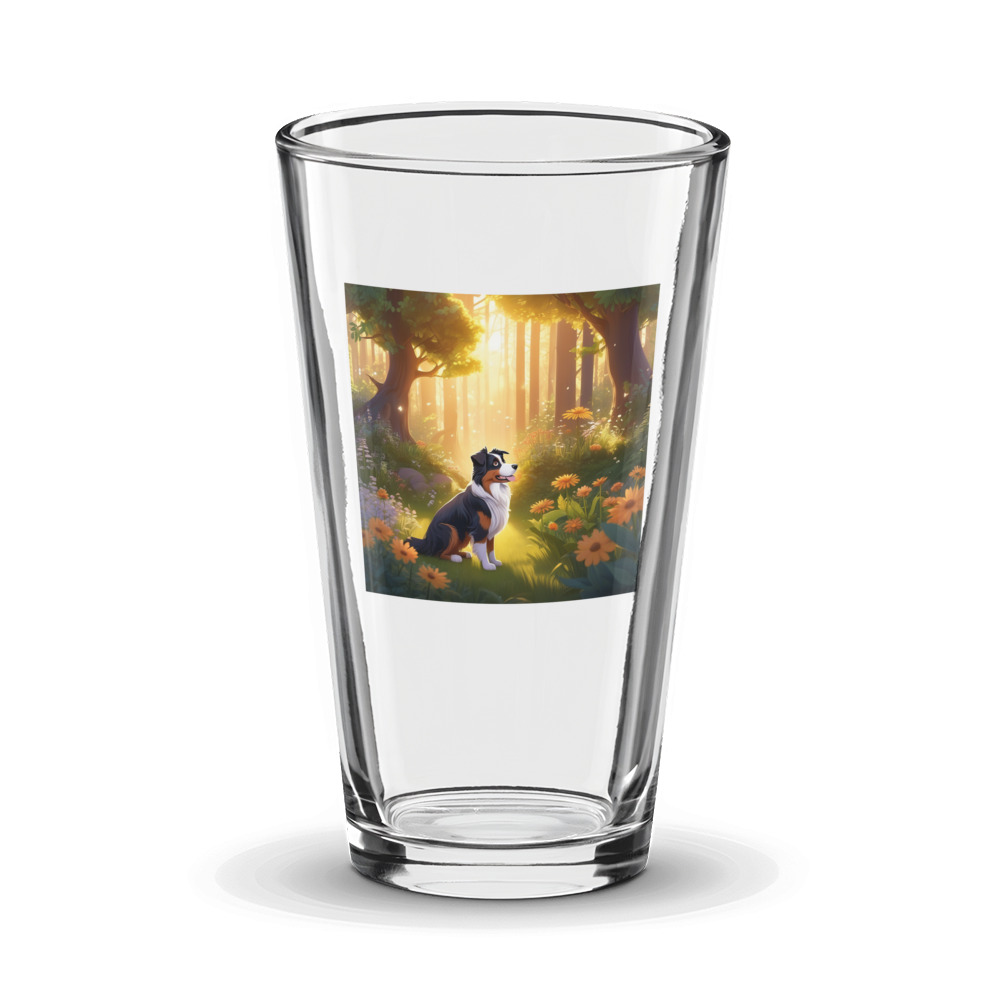 PugMug Custom Australian Shepherd Dog Glass Tumbler